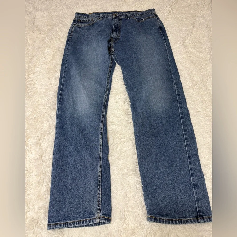 Levi's 505 Jeans Men’s Regular Fit Straight Leg Denim Blue size 38X32